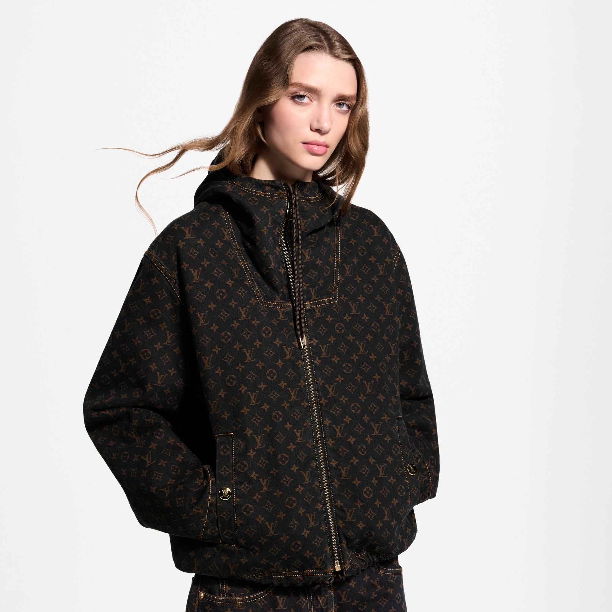 Monogram Denim Zip-Up Jacket - Ready-to-Wear 1AKEY3 | LOUIS VUITTON